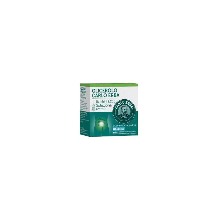 Glicerolo carlo erba bambini 6 contenitori monodose 2,25 g Glicerolo carlo erba bambini 6 contenitori monodose 2,25 g