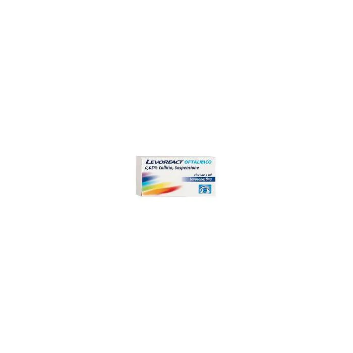 Levoreact Ofta Oftalmico Collirio 0,05% Levocabastina Trattamento Congiuntivite Allergica 4ml Levoreact Ofta Oftalmico Collirio 0,05% Levocabastina Trattamento Congiuntivite Allergica 4ml