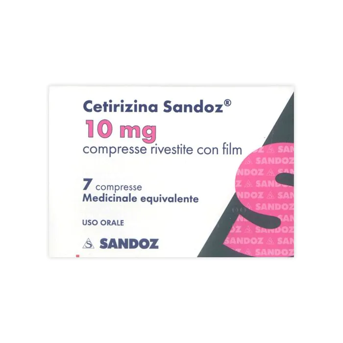 Cetirizina 10mg 7 Compresse Sandoz Cetirizina 10mg 7 Compresse Sandoz