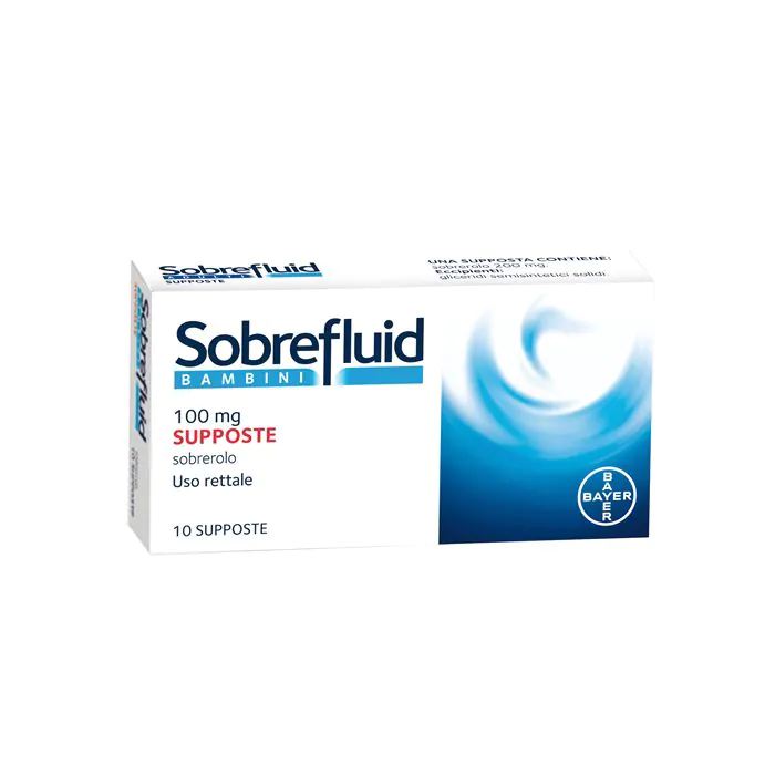 Sobrefluid Bambini 10 Supposte 100mg Sobrefluid Bambini 10 Supposte 100mg