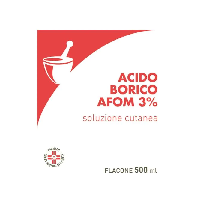 Acido borico 3% 500ml afom Acido borico 3% 500ml afom