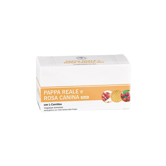 Pappa reale e rosa canina integratore alimentare 10 flaconcini da 10 ml Pappa reale e rosa canina integratore alimentare 10 flaconcini da 10 ml