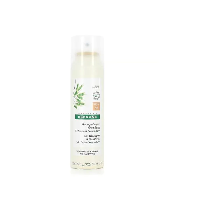 Klorane Shampoo Secco Extra Delicato Avena e Ceramide Capelli Scuri 150 ml