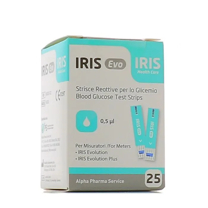 Iris evo strisce reattive 25 pezzi Iris evo strisce reattive 25 pezzi