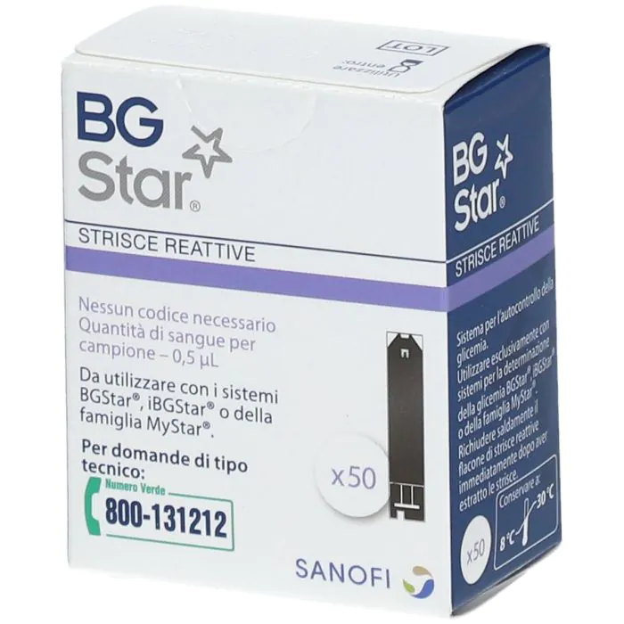 BGStar Strisce Reattive Glicemia 50 Pezzi BGStar Strisce Reattive Glicemia 50 Pezzi