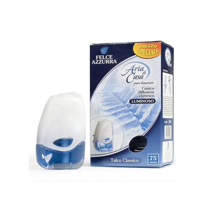 FELCE AZZURRA - Deodorante Per Ambiente Diffusore Elettrico Luminoso Base Con Ricarica Talco Classico FELCE AZZURRA - Deodorante Per Ambiente Diffusore Elettrico Luminoso Base Con Ricarica Talco Classico