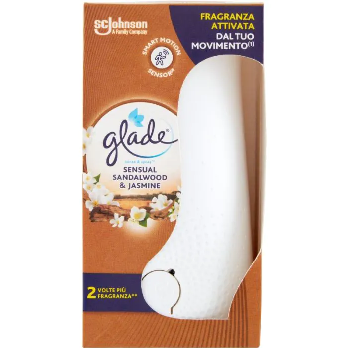 GLADE - Sense&Spray Sensual Sandalwood & Jasmine - Profumatore Ambiente + 1 Ricarica GLADE - Sense&Spray Sensual Sandalwood & Jasmine - Profumatore Ambiente + 1 Ricarica