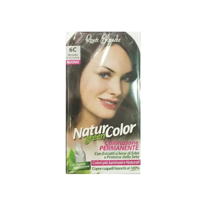 Renee Blanche - Natur Green Color - tintura per capelli N. 6C biondo cenere scuro Renee Blanche - Natur Green Color - tintura per capelli N. 6C biondo cenere scuro