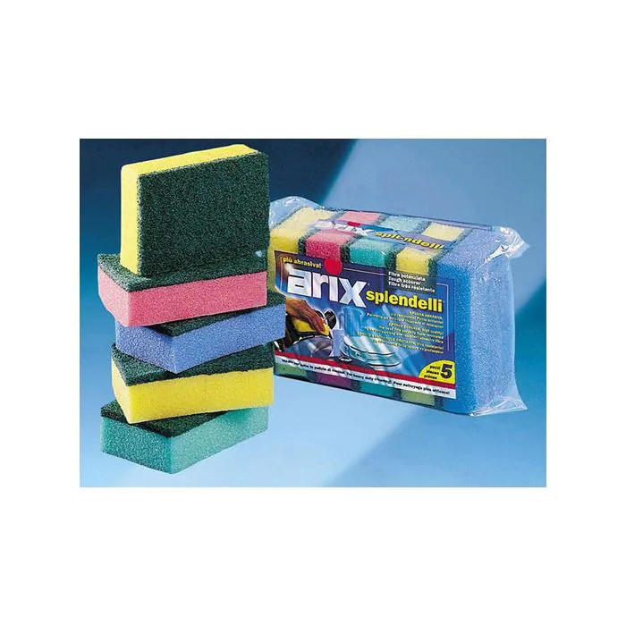 ARIX - Splendelli - 5 Spugne Abrasive Colorate ARIX - Splendelli - 5 Spugne Abrasive Colorate