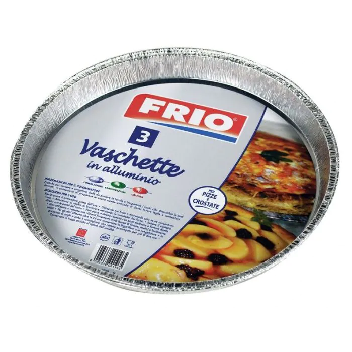 FRIO CONTENITORE ALLUMINIO  CROSTATA MEDIA 3PEZZI