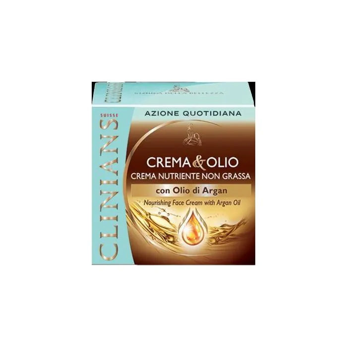 Clinians - crema & olio - crema nutriente non grassa con olio di argan 50 ml