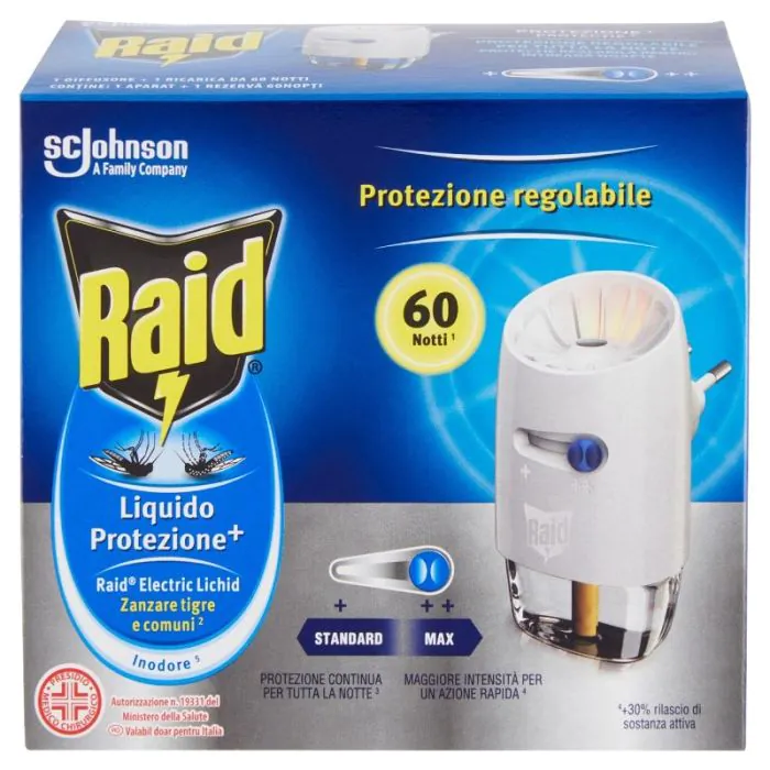 RAID - Liquido Protezione+ - Diffusore Elettrico + Ricarica 60 Giorni RAID - Liquido Protezione+ - Diffusore Elettrico + Ricarica 60 Giorni