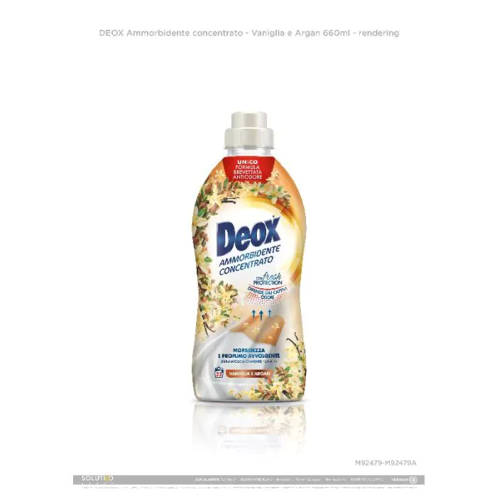 DEOX - Ammorbidente Contentrato 660 Ml Vaniglia & Argan DEOX - Ammorbidente Contentrato 660 Ml Vaniglia & Argan