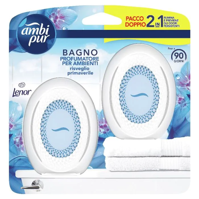 AMBI PUR - Bagno - 2 Profumatori Per Ambienti Al Risveglio Primaverile AMBI PUR - Bagno - 2 Profumatori Per Ambienti Al Risveglio Primaverile