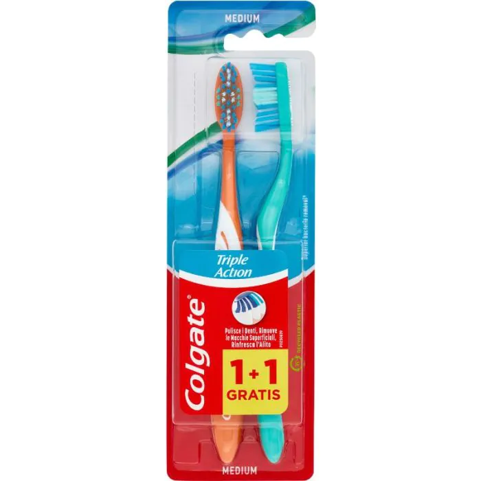 COLGATE SPAZZOLINO TRIPLE ACTION 2PEZZI COLGATE SPAZZOLINO TRIPLE ACTION 2PEZZI