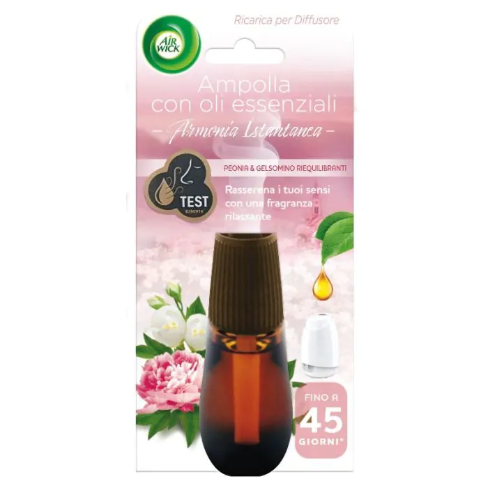 AIR WICK - Peonia E Gelsomino - Ricarica Per Diffusore Per Oli Essenziali AIR WICK - Peonia E Gelsomino - Ricarica Per Diffusore Per Oli Essenziali