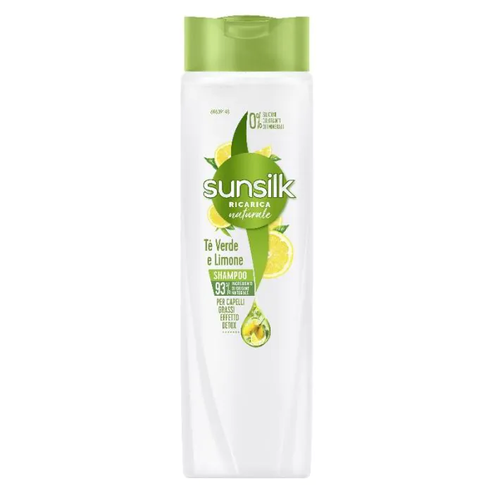 SUNSILK - Ricarica Naturale Tè Verde E Limone - Shampoo Per Capelli Grassi 250 Ml SUNSILK - Ricarica Naturale Tè Verde E Limone - Shampoo Per Capelli Grassi 250 Ml