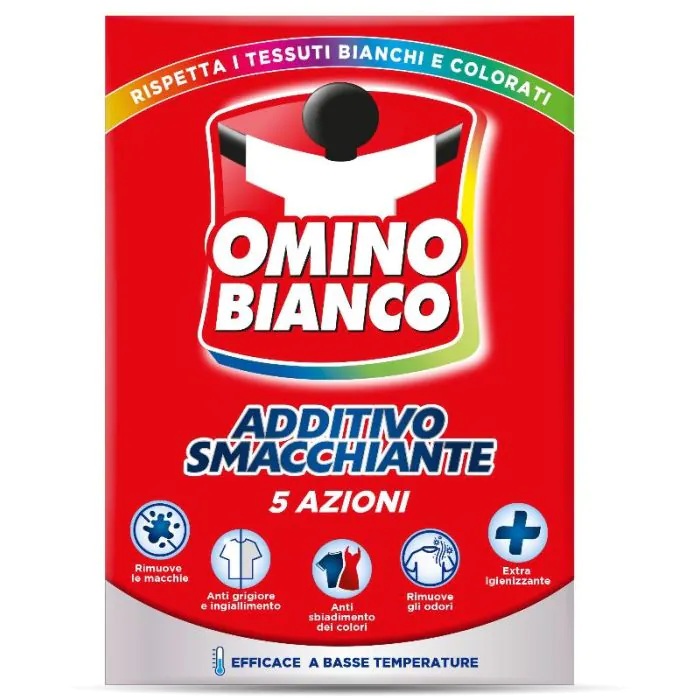 OMINO BIANCO - Additivo Smacchiante 5 Azioni In Polvere Per Il Bucato 500 G OMINO BIANCO - Additivo Smacchiante 5 Azioni In Polvere Per Il Bucato 500 G