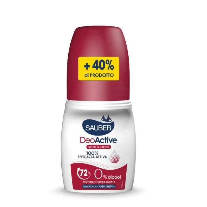 SAUBER - DeoActive Sport & Stress - Deodorante Roll-On Da 70 Ml
