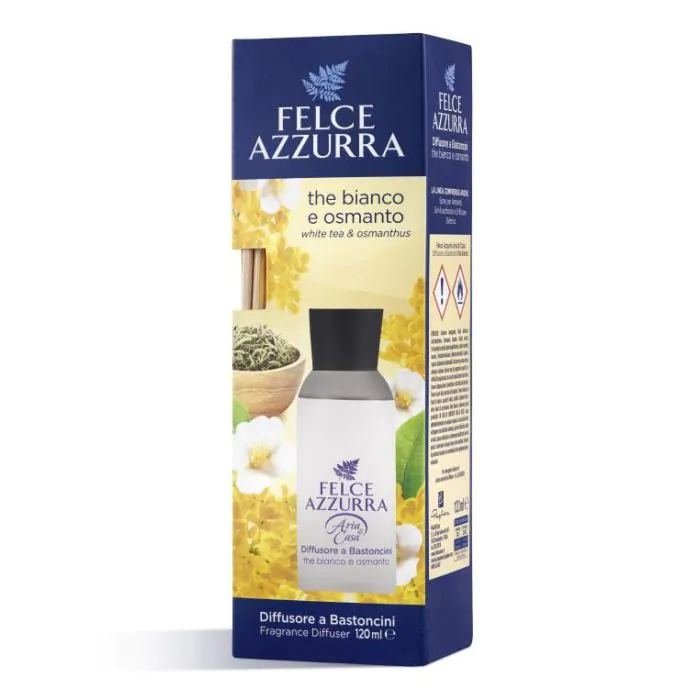FELCE AZZURRA - The Bianco E Osmanto - Diffusore A Bastoncini 120 Ml FELCE AZZURRA - The Bianco E Osmanto - Diffusore A Bastoncini 120 Ml