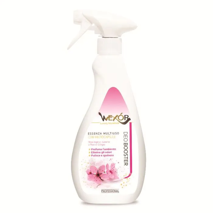 WEXOR - Rosa Inglese, Geranio E Fiori Di Ciliegio - DeoBooster Essenza Multiuso 750 Ml WEXOR - Rosa Inglese, Geranio E Fiori Di Ciliegio - DeoBooster Essenza Multiuso 750 Ml