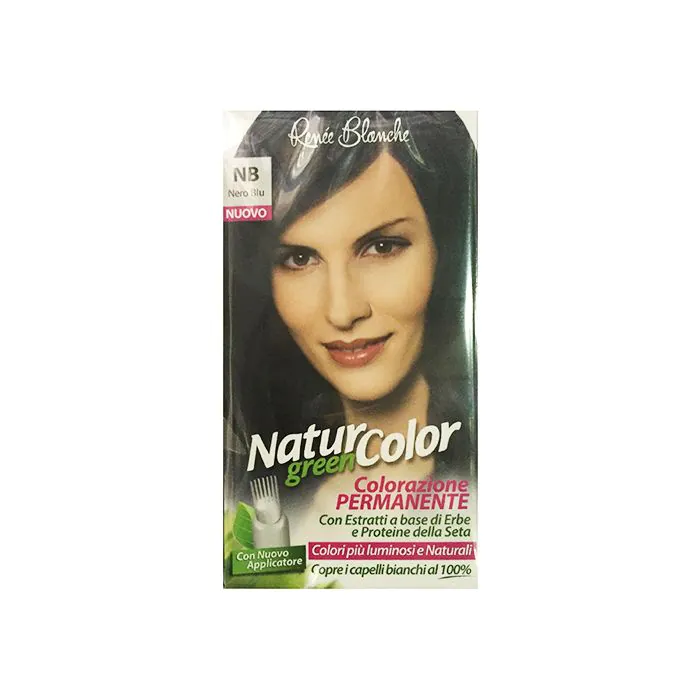Renee Blanche - tinta per capelli colorazione permanente naturale natur color green nero blu nero blu Renee Blanche - tinta per capelli colorazione permanente naturale natur color green nero blu nero blu