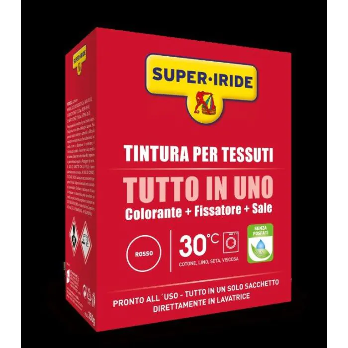 SUPER-IRIDE - Tintuta Per Tessuti Tutto In Uno 350 G - Rosso