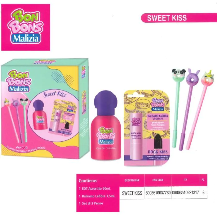 CONF REG MALIZIA BON BON 3PEZZI SWEET KISS CONF REG MALIZIA BON BON 3PEZZI SWEET KISS