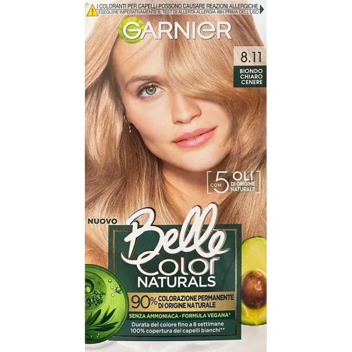 GARNIER - Belle Color Naturals - tinta per capelli N. 8.11 Biondo chiaro cenere