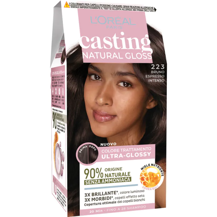 L’Oreal Paris - Casting Natural Gloss - Colorazione Permanente N.223 Bruno Espresso Intenso L’Oreal Paris - Casting Natural Gloss - Colorazione Permanente N.223 Bruno Espresso Intenso