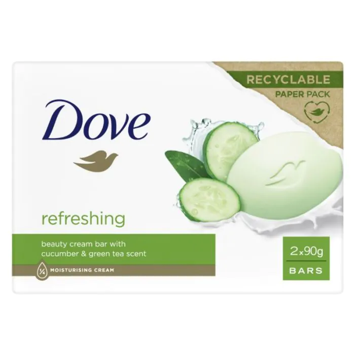 DOVE - Beauty Cream Bar Refreshing - Sapone Solido 2 X 90 G DOVE - Beauty Cream Bar Refreshing - Sapone Solido 2 X 90 G