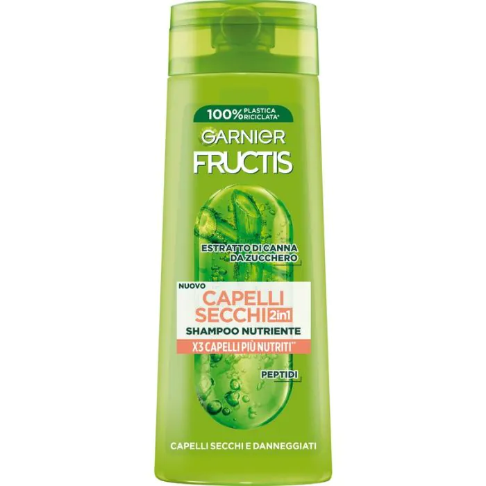 Fructis - Capelli Secchi 2in1 - Shampoo nutriente 250 ml