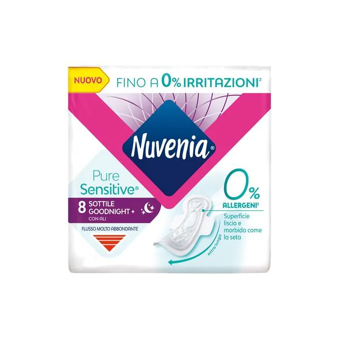 Nuvenia Assorbente Pure Sensitive Ultra Con Ali Confezione Da 12 Pezzi