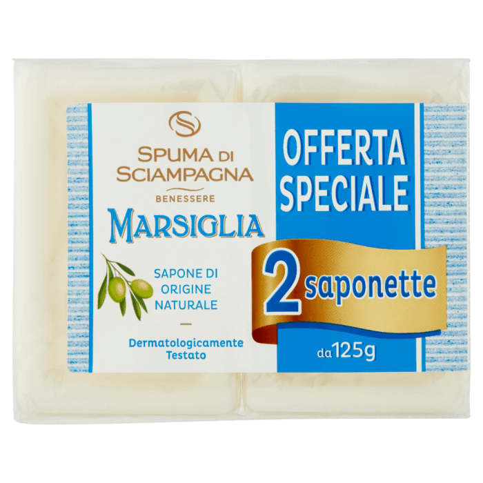 SPUMA DI SCIAMPAGNA - Marsiglia - 2 saponette da 125 g