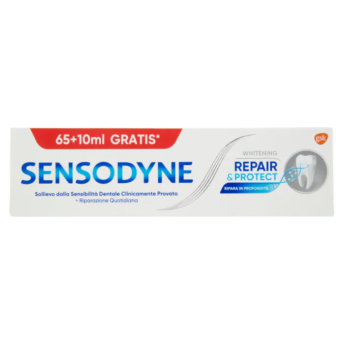 Sensodyne Repair & Protect Whitening Effetto sbiancante Dentifricio Denti Sensibili 75 ml Sensodyne Repair & Protect Whitening Effetto sbiancante Dentifricio Denti Sensibili 75 ml
