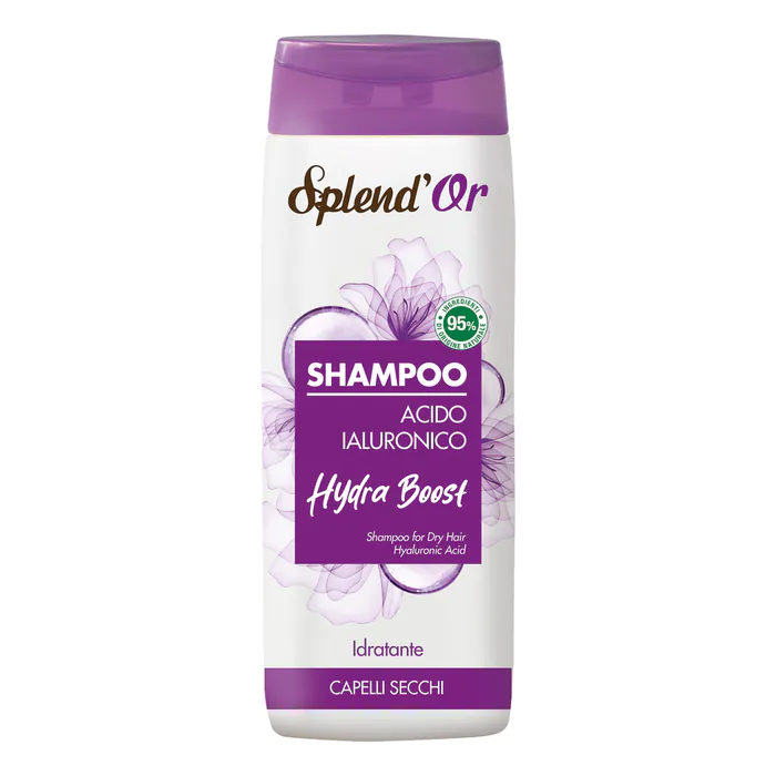 Splend Or - Hydra Bost Acido Ialuronico - Shampoo Idratante Per Capelli Secchi 300 Ml Splend Or - Hydra Bost Acido Ialuronico - Shampoo Idratante Per Capelli Secchi 300 Ml