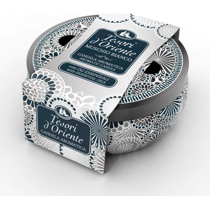 TESORI D'ORIENTE - Candela Aromatica Al Muschio Bianco 200g TESORI D'ORIENTE - Candela Aromatica Al Muschio Bianco 200g