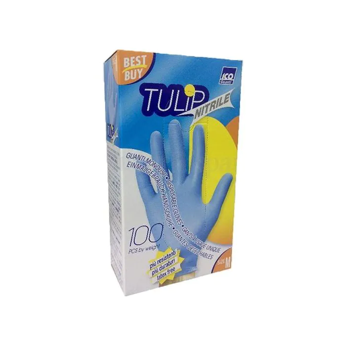 TULIP 100 GUANTI NITRILE BLU M TULIP 100 GUANTI NITRILE BLU M