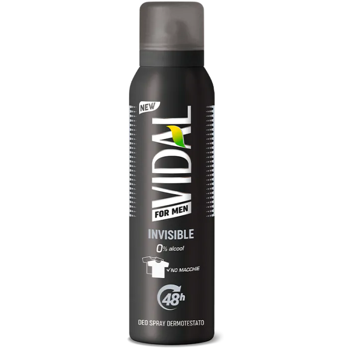 VIDAL - For Men Invisible - Deodorante Spray 150 ml VIDAL - For Men Invisible - Deodorante Spray 150 ml
