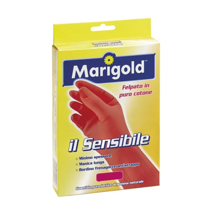 MARIGOLD - Guanti Felpati In Cotone Per Pelli Sensibili Indicati Per Uso Domestico Taglia Piccola MARIGOLD - Guanti Felpati In Cotone Per Pelli Sensibili Indicati Per Uso Domestico Taglia Piccola
