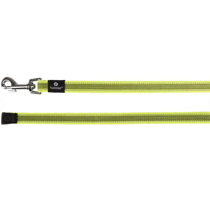 Flamingo Cane Guinzaglio Educativo "Xeno" 20 Mm X 5 Mt Giallo Fluo Flamingo Cane Guinzaglio Educativo "Xeno" 20 Mm X 5 Mt Giallo Fluo