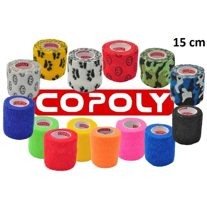Benda Autoaderente Copoly 15Cm X 457Cm Colori Misti Benda Autoaderente Copoly 15Cm X 457Cm Colori Misti