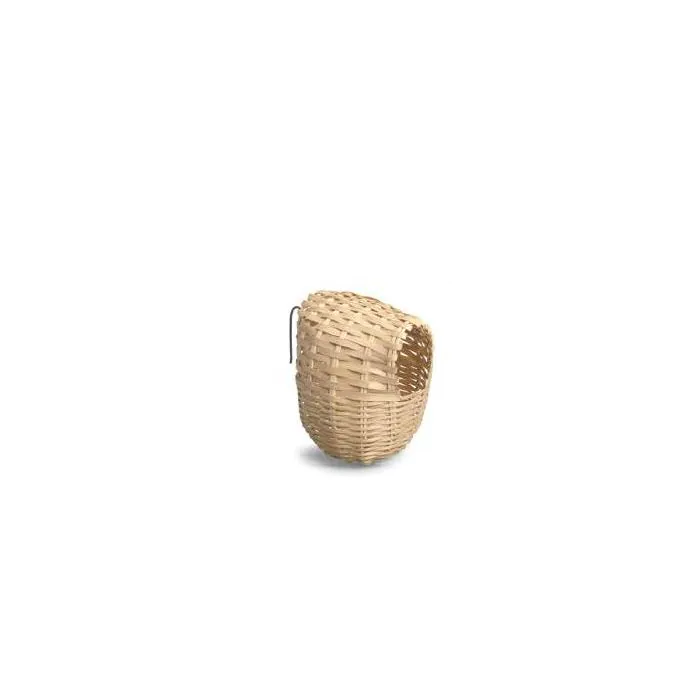Padovan Uccelli Esotici Nido In Vimini & Bamboo Con Gancio "N12" 8X12 Cm