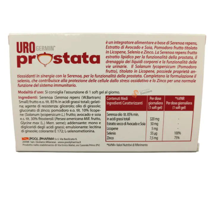 Urogermin Prostata Integratore Benessere Urinario 60 Capsule Softgel