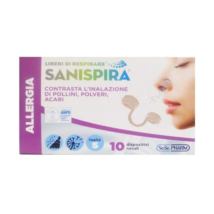 Sanispira allergia fitro nasale 10 pezzi Sanispira allergia fitro nasale 10 pezzi