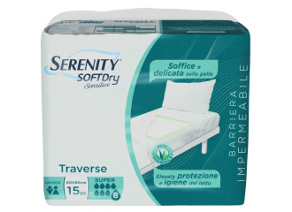 Serenity Soft Dry Sensitive Traversa Assorbente Super 60x90 15 Pezzi