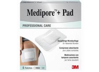 Medipore+pad med. 5x 7cm 5pz3m