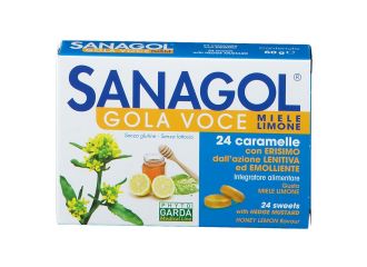 Sanagol Gola Voce Erisimo Caramelle Balsamiche Miele e Limone 24 Pezzi