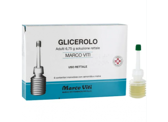 Glicerolo Marco Viti Adulti 6,75g Soluzione Rettale 6 Contenitori Monodose con Camomilla e Malva