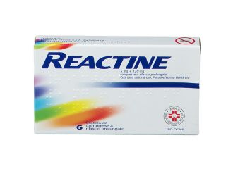 Reactine Antistaminico 6 Compresse 5 mg + 120 mg Rilascio Prolungato